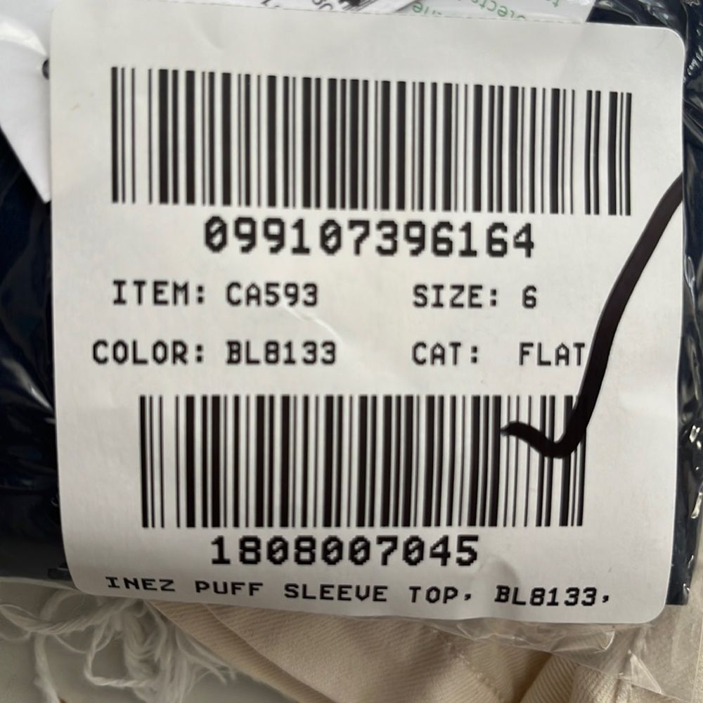 J. Crew Navy Puff Sleeve Blouse - Picture 9 of 9